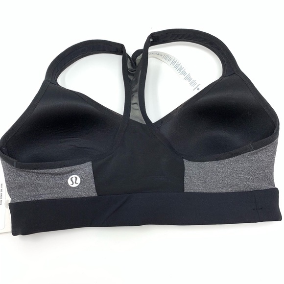 NWT lululemon speed up bra C/D heathered black - Picture 3 of 3